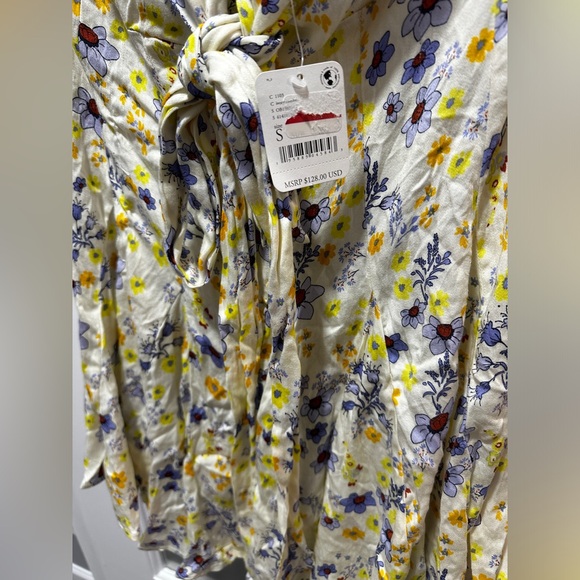 NWT Free People It Takes Two Wrap Dress in Ivory Combo - Picture 12 of 15